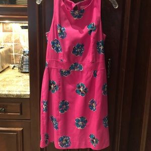 Lilly Pulitzer bright pink floral dress